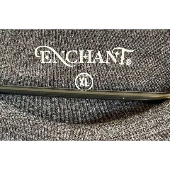Christmas Enchant Event Logo Crewneck Sweatshirt Dark Gray Womens XL - Picture 9 of 10